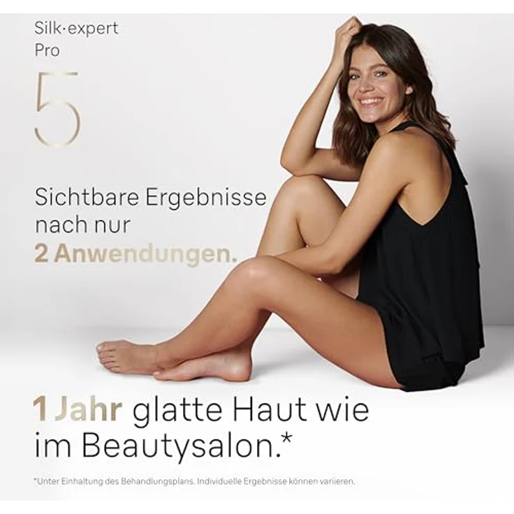 Braun IPL Silk·expert Pro 5, Haarentfernung für zuhause, Alternative zur Laser-Haarentfernung, Weiß und Gold – Bild 2