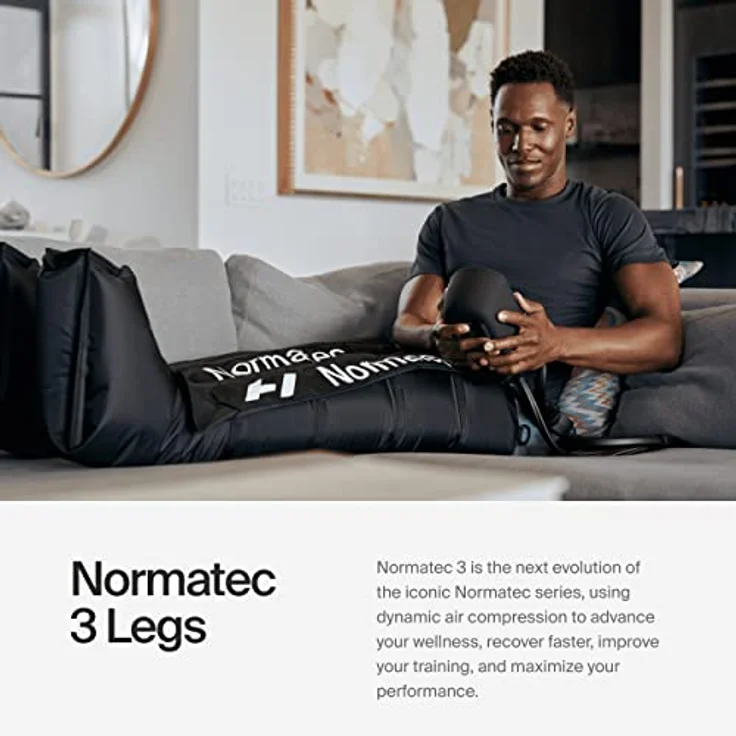 Hyperice Normatec 3 Legs - Erholungssystem für Sportler mit 7 Kompressionsstufen, Pulse-Technologie und ZoneBoost, standardmäßige Schrittlänge 30"-35" – Bild 2