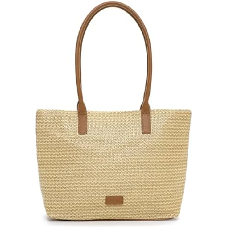 EMILY & NOAH Shopper E&N Bayonne RUE 09, Damen Tasche in mehrfarbiger Flechtoptik mit Reißverschluss und flexiblem Tragegriff – Bild 1