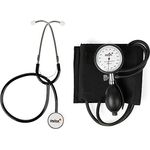 pulox Flachkopf-Stethoskop & manuelles ANEROID Blutdruckmessgerät