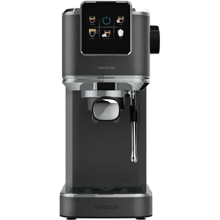 Cecotec Cafelizzia ColdBrew Essential, Espresso-Siebträgermaschine mit 20 bar Druck, Touch-Display und ColdBrew-System, 1,2 L Wassertank