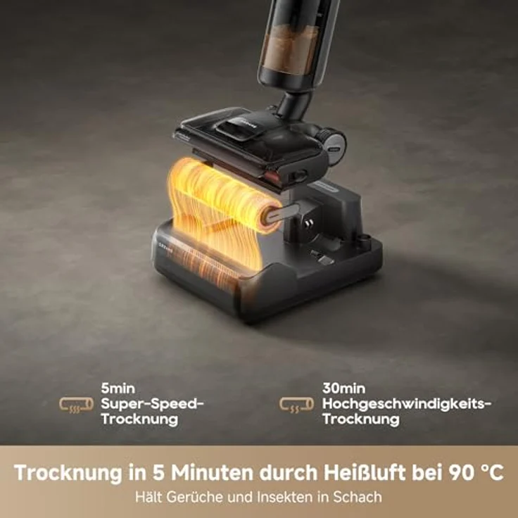 Dreame H12 Pro FlexReach Trockensauger kabellos Kantenreinigungsbürste, 180°-Design, 18.000 Pa Saugkraft, 50 Min Akkulaufzeit – Bild 4