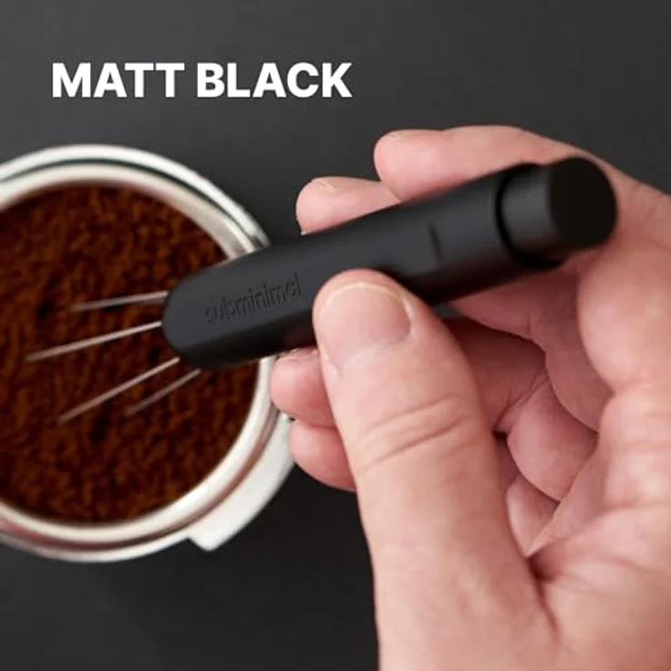 Subminimal Flick WDT Espresso-Verteilungswerkzeug – Rührwerkzeug für Präzisionsbrühen in Barista-Qualität – Barista-Tamper mit einziehbaren Nadeln – Teile und Zubehör für Kaffee- und Espressomaschinen, Aluminiumbasis und magnetische Ständer – Bild 2