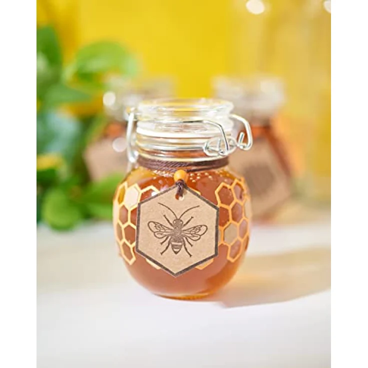 VBS Mini-Bügelglas Set, 6 bauchige Aufbewahrungsgläser, 120 ml, Klarglas mit Metallverschluss, 9 cm hoch, Ø 6 cm – Bild 9