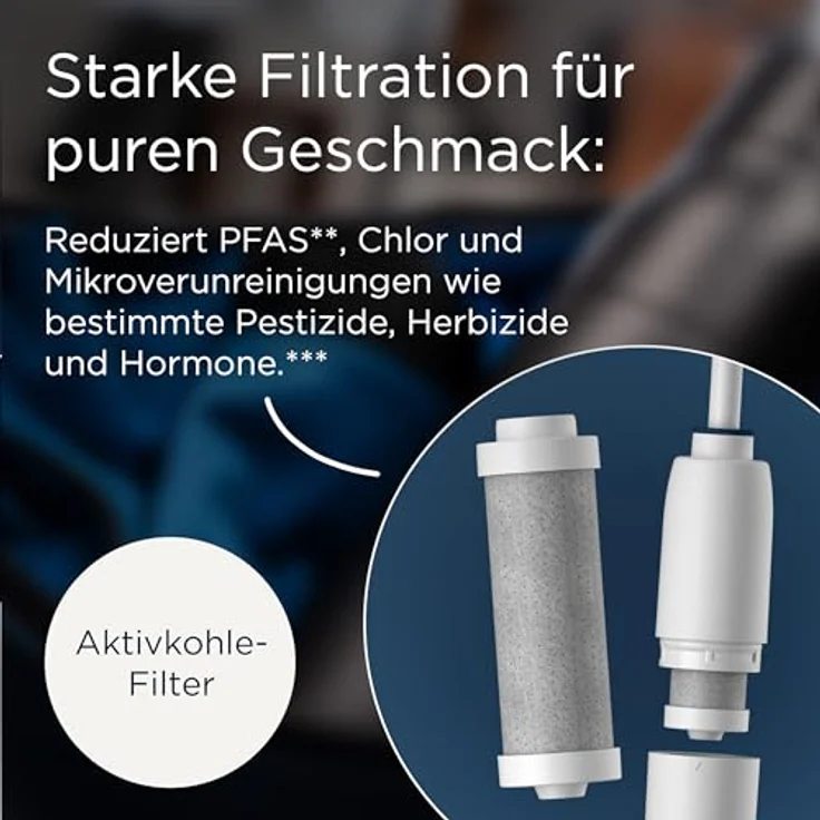 BRITA LARQ iQ Digitale Filter Trinkflasche, 680 ml, weiße Edelstahlflasche mit Hydration Tracking (App), Aktivkohle Wasserfilter & UV-C, neutralisiert 99,99% Bakterien, spülmaschinengeeignet, mit Strohhalm und abnehmbarem Henkel – Bild 4