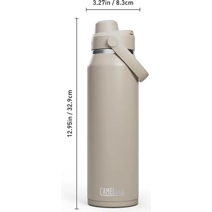 CAMELBAK Thrive Chug Wasserflasche, isolierter Edelstahl, 950 ML, auslaufsicher, leicht zu tragen, Stein – Bild 4