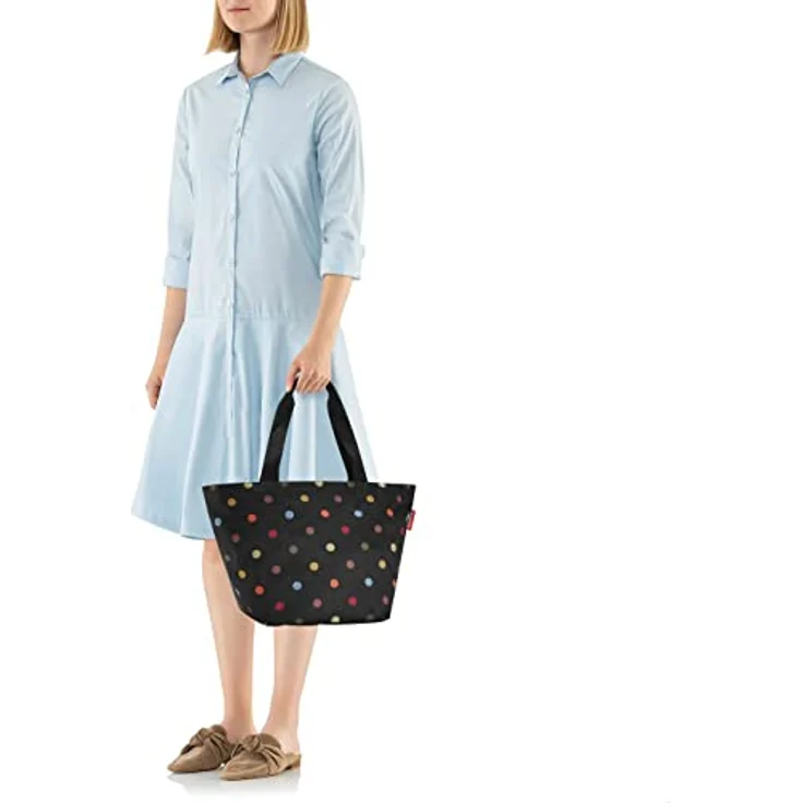 reisenthel shopper M in Dots - Geräumige Shopping Bag und edle Handtasche in einem - Aus wasserabweisendem Material – Bild 5