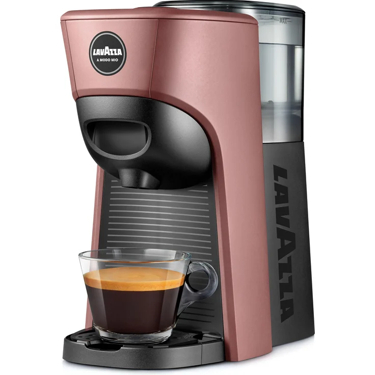 Lavazza LM 840 Tiny Eco, Automatische/manuelle Kapselkaffeemaschine, 0,6 L, Schwarz/Pink, 1450 W, energieeffizient A+