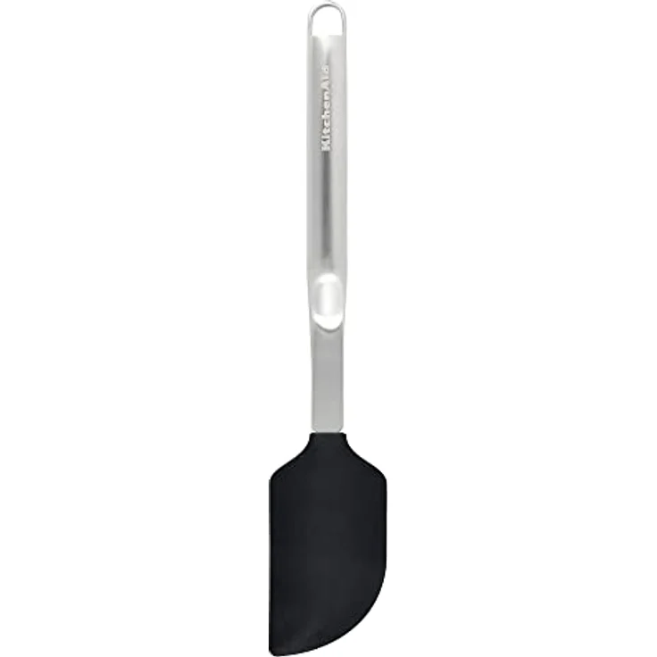 KitchenAid Premium Edelstahl Scraper Spatula mit Silikonkopf, rost- und hitzebeständig bis 260°C, ergonomischer Griff, spülmaschinenfest – Bild 1