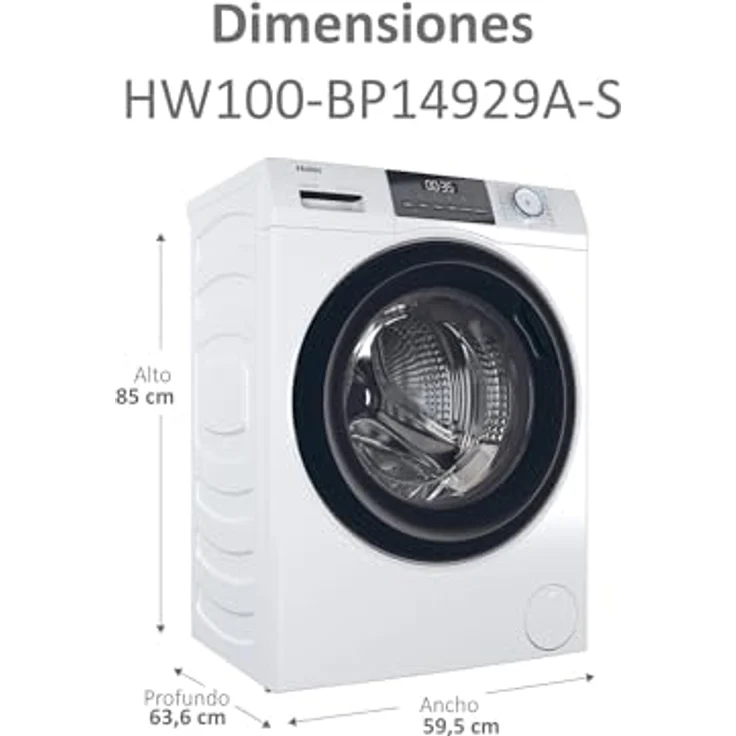 Haier HW100-BP14929A-S Frontlader Waschmaschine, 10 kg, 1400 U/min, Energieeffizienzklasse A, Weiß – Bild 2