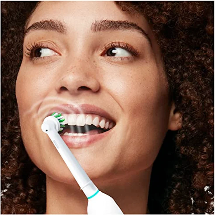 Oral-B Pro 1 750 Elektrische Zahnbürste, 1 Kopf und Reiseetui, entworfen von Braun, Weiß – Bild 3