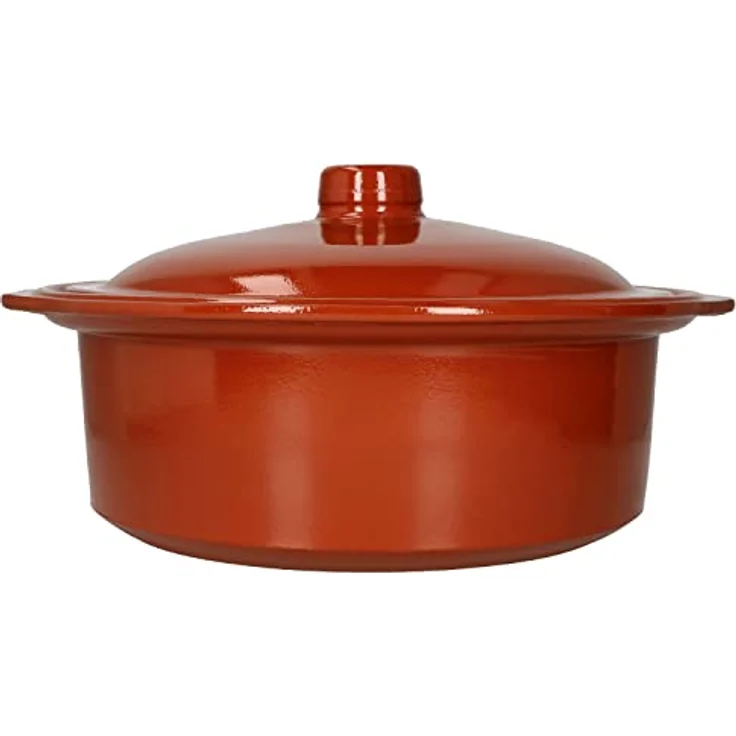 MamboCat Concotte Ton-Topf mit Deckel I robuste Töpfe aus Ton - backofengeeignet I glasiert & leicht zu reinigen I echte Handarbeit - Jede Tonschale EIN Unikat I Cocotte groß 4 l, antike Kunst, hitzefest - MamboCat Ton Cocotte 4 l, glasiert & handgefertigt - Wikinger-Geschirr aus Ton, blau – Bild 2