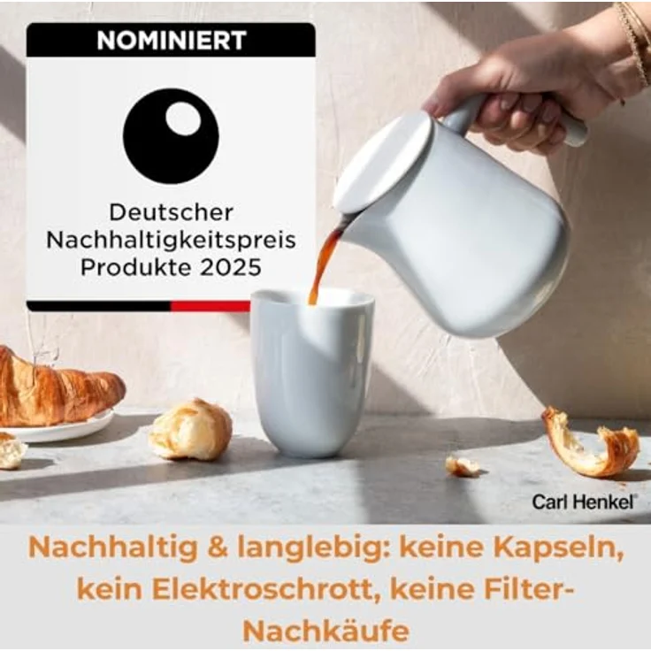 Carl Henkel Kaffeebereiter Arca X-Tract-Brew 0,5 L Griff Klar – Bild 6