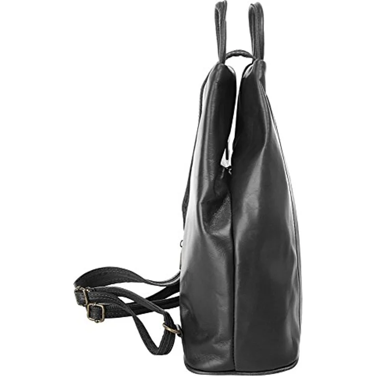 Samantha Look Cityrucksack, echt Leder, Made in Italy, kompakte Größe, verstellbare Schulterriemen, verstärkter Boden – Bild 6