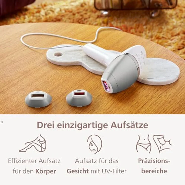 Philips Lumea 8000 Series, IPL-Haarentfernungsgerät, SenseIQ Technologie, 3 Aufsätze, BRI946/00 – Bild 5