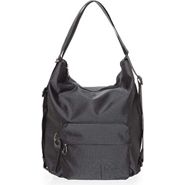 Mandarina Duck MD20 Umhängetasche, 39 cm, in Steel mit Reißverschluss und praktischem Schlüsselanhänger