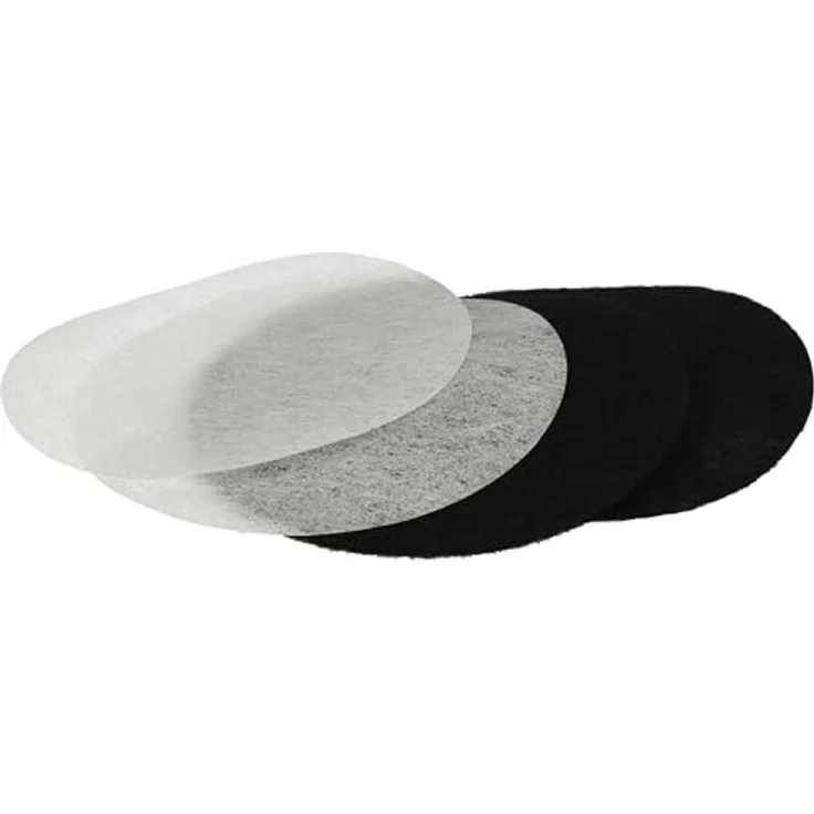 vhbw 8-teiliges Filter-Set für Fritteuse, 4x Aktivkohlefilter und 4x Fettfilter, kompatibel mit Moulinex T-41, T-42, T-43, schwarz/weiß – Bild 2