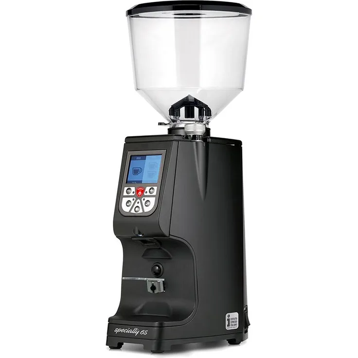 Eureka 1920 Kaffeemühle Atom Specialty 65 Black, leises Mahlwerk mit High Speed Mahlgutverteilung