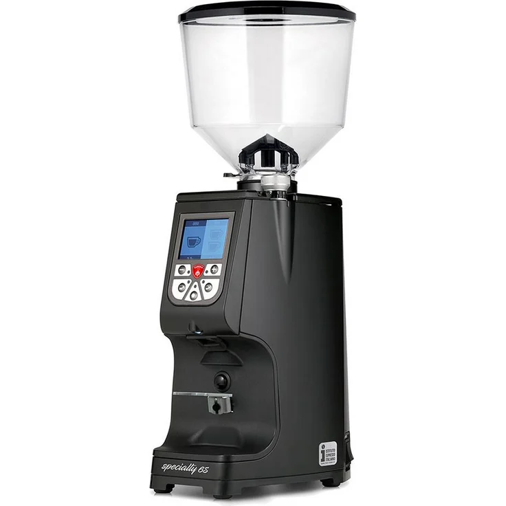 Eureka 1920 Kaffeemühle Atom Specialty 65 Black, leises Mahlwerk mit High Speed Mahlgutverteilung