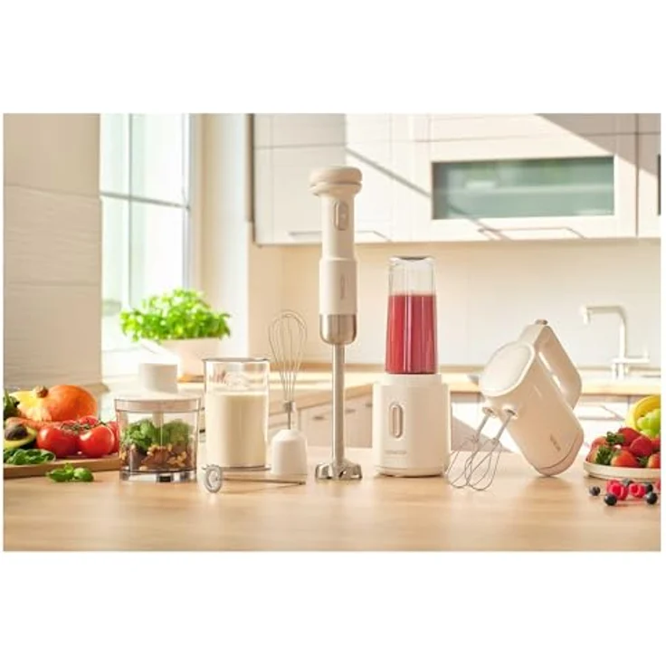 Sencor SHM 9130WH, Drahtloser Handmixer mit 8 Geschwindigkeitsstufen, digitalem Display und USB-C Aufladung, Weiss – Bild 5