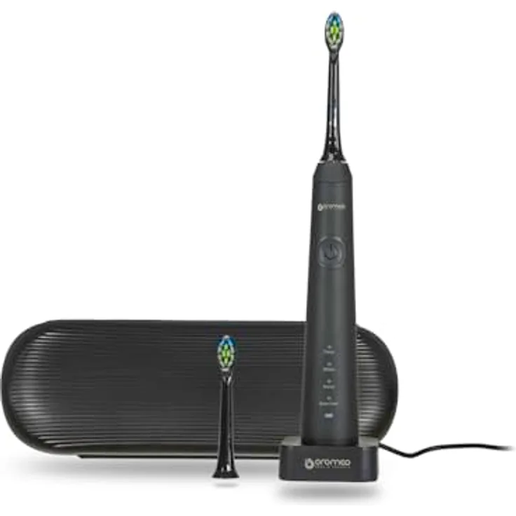 Oromed ORO-SONIC PROFESSIONAL elektrische Schallzahnbürste schwarz - 38000 Vibrationen/Minute, 360-Minuten-Akku, IPX7 wasserdicht