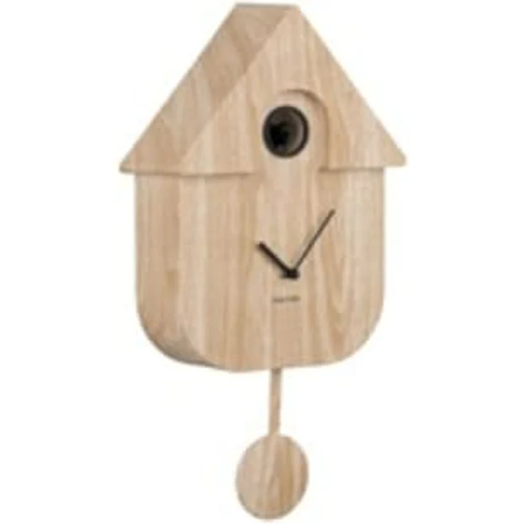 Karlsson Kuckucksuhr Modern Cuckoo, Wanduhren aus Thermoplast, 8.5x21.5x41cm, dekorative Stille zwischen 22:00 und 06:00 Uhr – Bild 1