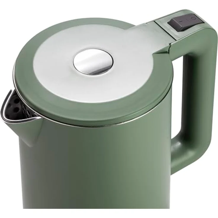 Tognana Iridea, kabelloser Wasserkocher 1,7 l mit LED-Anzeige, Kunststoff-Edelstahl, grün, rutschfeste Griffe – Bild 3