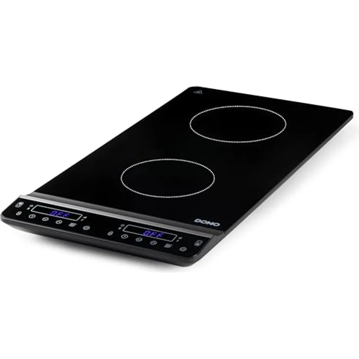 Domo DO30211IP Doppelkochplatte - vertikale Induktionskochplatte mit Timer, Schwarz – Bild 3