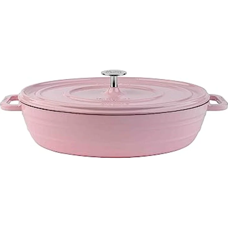 Sallys Gusseisenbräter Alime (Silky Pink) - Hochwertiges Gusseisen für schonendes Garen und sichere Handhabung – Bild 1
