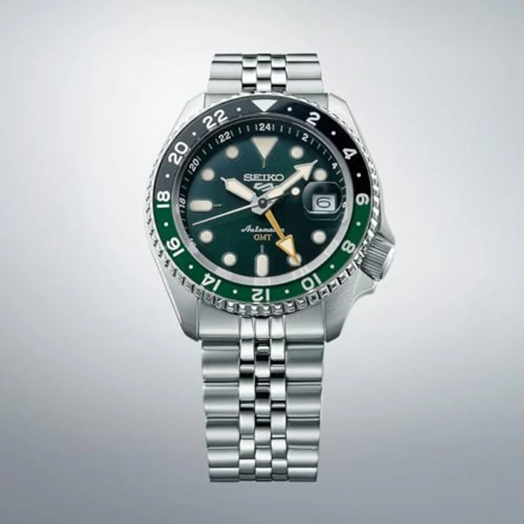 Seiko Montre 5 Sports GMT Automatique Cadran Vert, Armbanduhr mit grünem Zifferblatt SSK035K1 – Bild 3