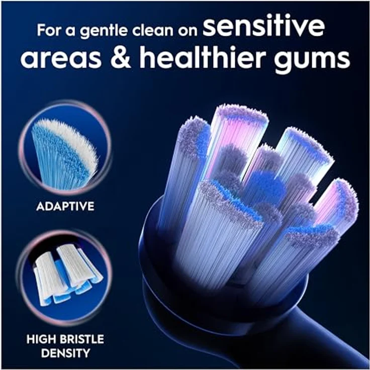 Oral-B iO Series Gentle Care, Zahnbürstenkopf mit 4000 weichen Borsten und Mikrovibrationen, schwarz, 3er Pack – Bild 3