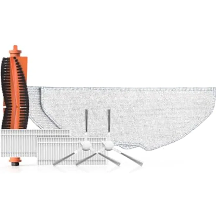 EZVIZ Hocheffizientes Zubehörset für RE4 & RE5 Plus Kehrroboter, Hauptbürste, Seitenbürste, Wischtuch, HEPA-Filter