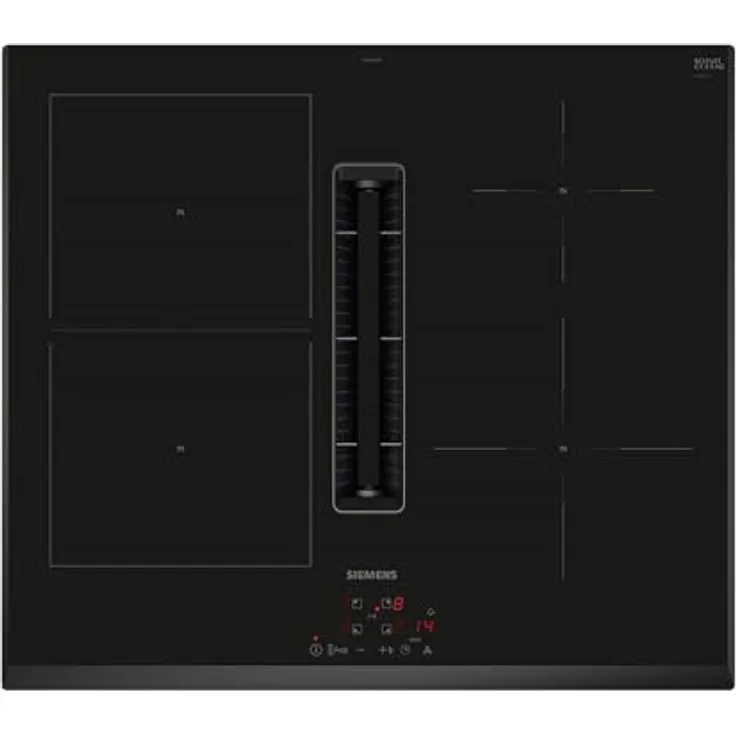 SIEMENS Kochfeld mit Dunstabzug iQ300 ED651BS16E, 60 cm, powerBoost-Funktion, U-Facette - Edelstahl