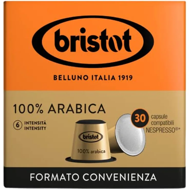 Bristot 100% Arabica - Nespresso kompatible Kapseln 30 Stück 30 Kaffeekapseln j