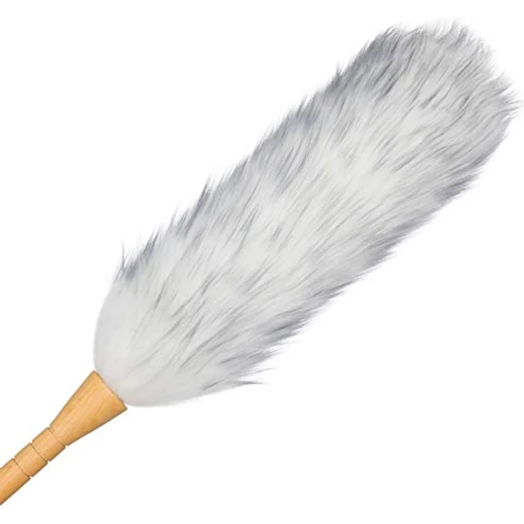 Bürstenhaus Redecker Lammfellstaubwedel, 75 cm, sanft zur Reinigung empfindlicher Oberflächen, geöltes Buchenholz – Bild 2