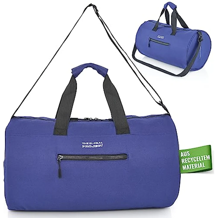 The Global Project Sporttasche, faltbare Allzwecktasche mit 25 L Volumen, wasserabweisend und leicht, schwarz – Bild 1