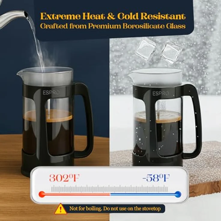 ESPRO French Press P3 mit Kaffeefilter, 1 Liter – Bild 7