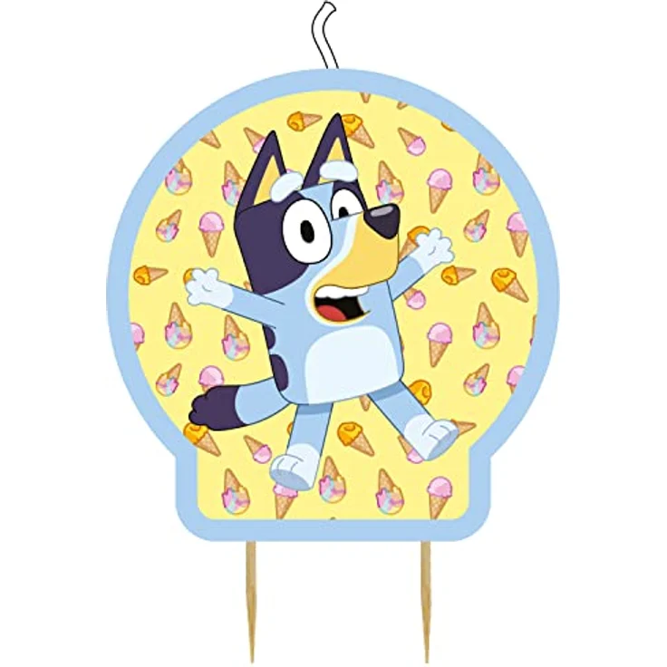 Amscan 9915382 Bluey Birthday Kerze, mehrfarbig – Bild 1