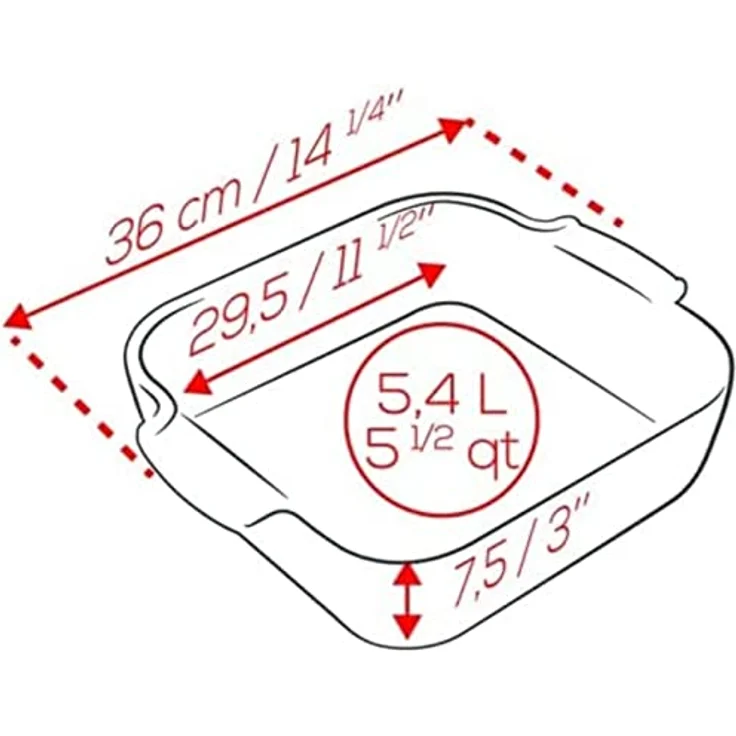 PEUGEOT Quadratische Auflaufform aus Keramik, 36 cm mit 5,4 L Fassungsvermögen, satinschwarz, feuerfest und mikrowellengeeignet, 10 Jahre Garantie – Bild 2