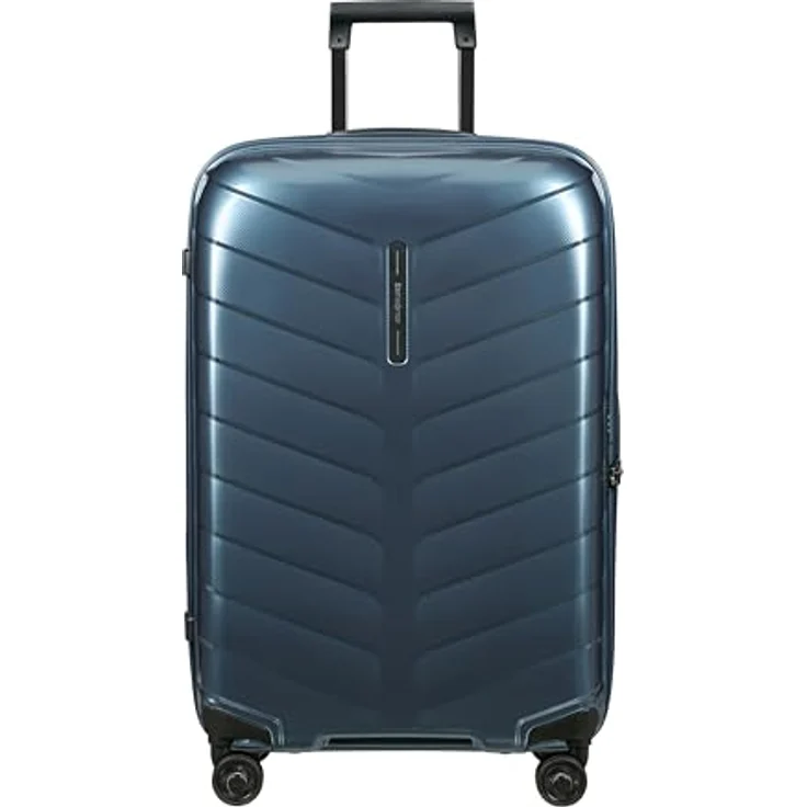 Samsonite Attrix - Spinner M, Koffer, 69 cm, 73 L, Blau (Stahlblau) - Robuster Mittelgroßer Koffer mit Roxkin Material und Doppelrohr-Zuggriff - Preisvergleich – Bild 2