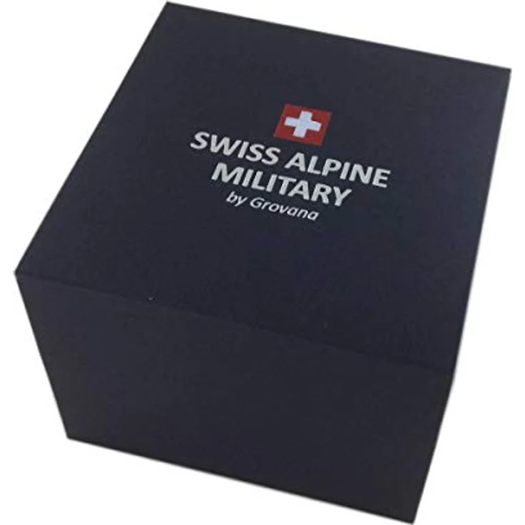 Swiss Alpine Military Herren-Armbanduhr Chronograph, Analog Quarz, Edelstahl, 44 mm, Gold/Schwarz/Weiß, mit Datumsanzeige und Stoppfunktion – Bild 4