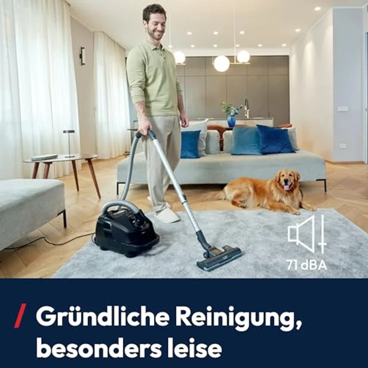 Hoover HE2Z10A, Boden-Staubsauger mit Beutel für alle Böden, 850 W, Schwarz/Grau, 3,5 L Behälterkapazität, waschbarer EPA-Filter – Bild 4