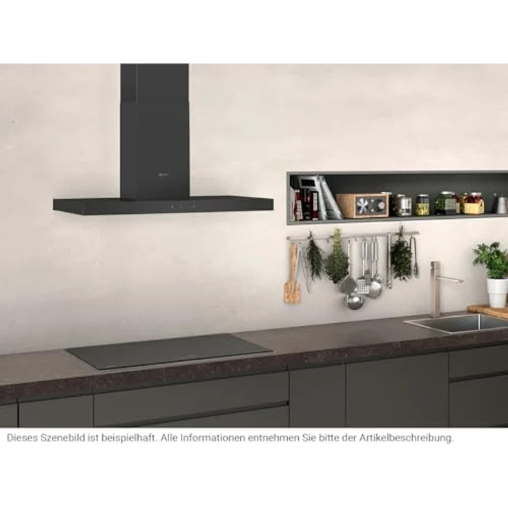 Neff D94BHM1S5 Integrierte Designhaube 90 cm, Schwarz, mit 7 Jahren Garantie und AquaStop-Funktion – Bild 3