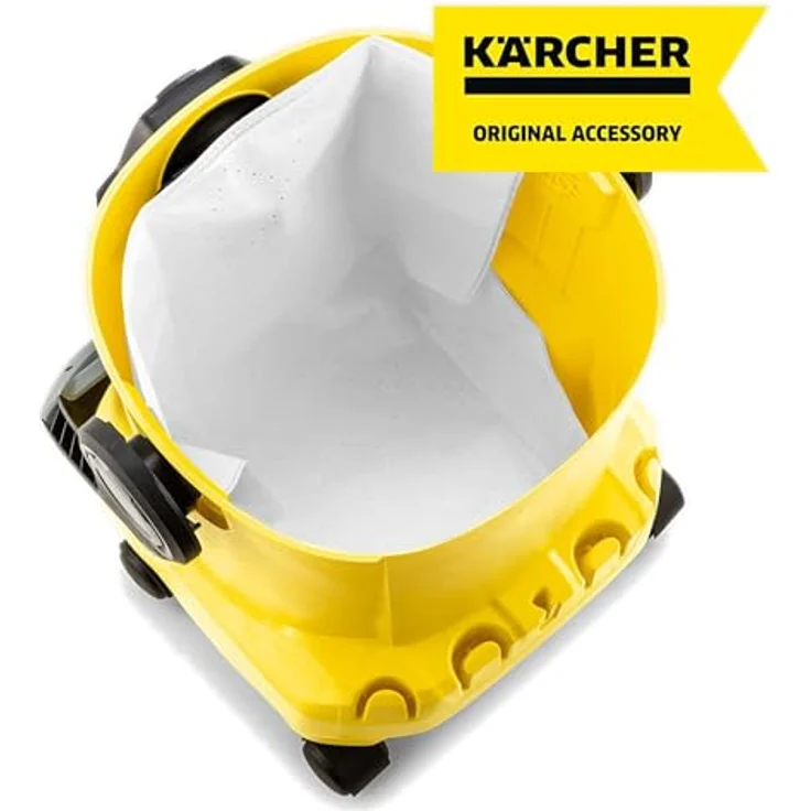 Kärcher Vliesfilterbeutel KFI 487, dreilagig, reißfest, für Mehrzwecksauger WD 4 bis WD 6 und MV 4 bis MV 6 – Bild 3
