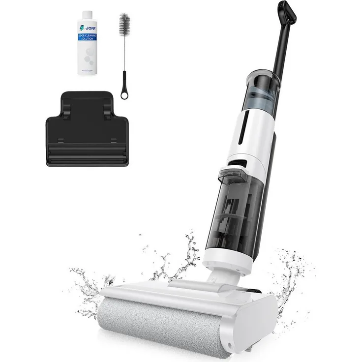 JONR Nass-Trocken-Akkusauger ED12 Lite, 1mm Kantenreinigungsbürste, 750mL Wassertank, selbstreinigend, ultraleicht, Anti-Verwirrungs-Haar, 3,5kg