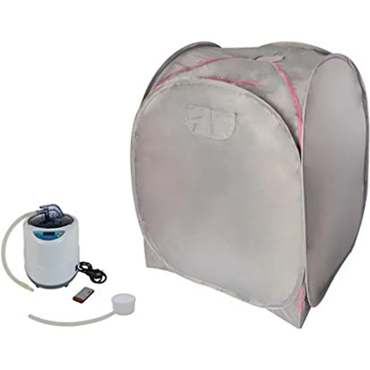 CHI-ENTERPISE - Dampfsauna Svedana | Faltsauna mit elektronischem Dampferzeuger, praktischer Fernbedienung und 2 Liter Volumen | 108x82 | 1000 Watt