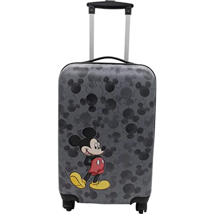 Undercover Kinder Hartschalen Trolley Handgepäck, 4 Rollen, 21 x 56 x 35 cm - 36 l, Motiv: Mickey Mouse