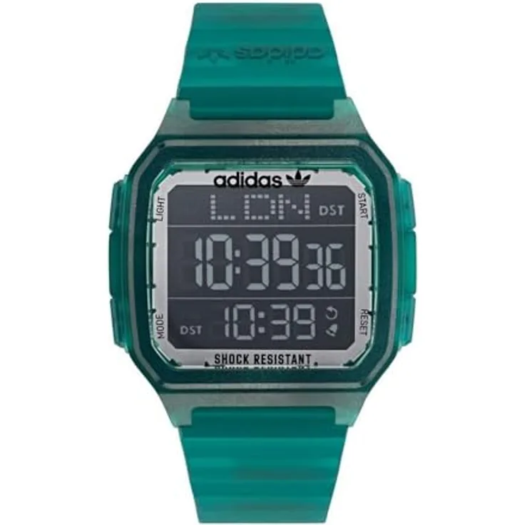 Adidas Watch AOST22048, Quarzwerk mit grünem Plastik uhrenarmband