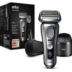 Braun Series 9 Pro Premium Rasierer Herren mit 4+1 Scherkopf, Elektrorasierer & ProLift Trimmer, 5-in-1 Reinigungsstation, 60 Min. Laufzeit, Wet&Dry, Vatertagsgeschenk, 9485cc, noble metal
