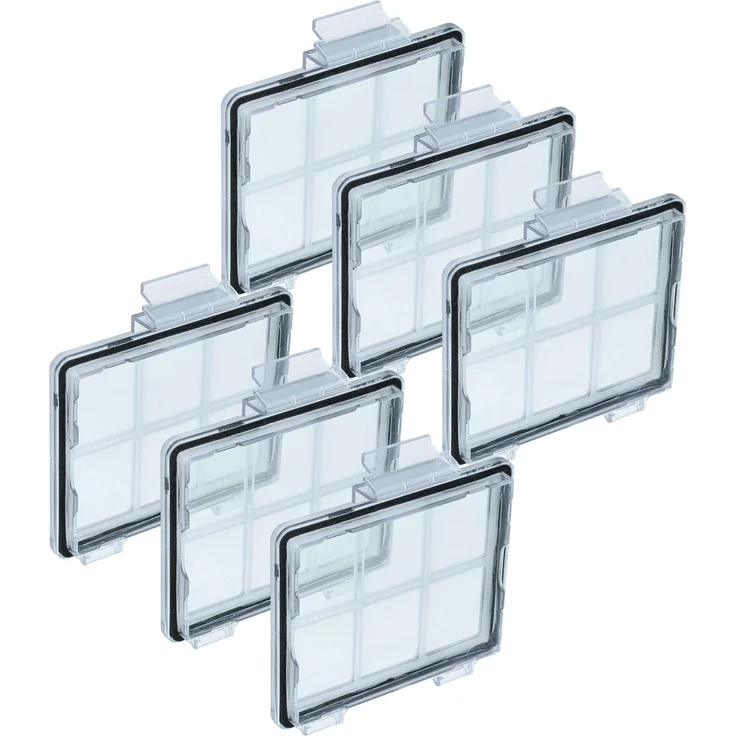 vhbw 6x Vorfilter für iRobot Roomba Combo 405, 705, 505, Q0120, Q0110, 115, 105, 205, 2, Q0520, graue Filter für optimale Filtration und Allergiker geeignet